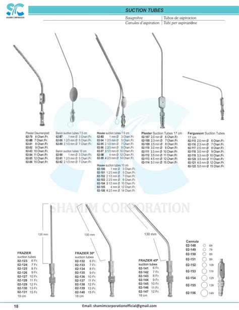 Trocars Suction Tubes Needle Probes Welcome To Shamim Corporation