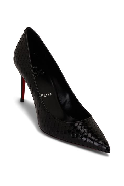 Christian Louboutin Kate Birdy Black Patent Leather Pump 85mm