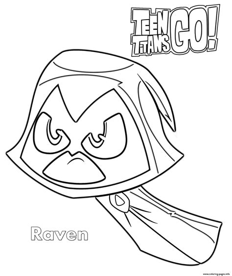 Raven Teen Titans Go1 Coloring page Printable