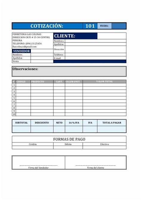 Formato De Cotizacion En Word Ufreeonline Template Hot Sex Hot Sex