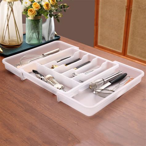 Amazon LWANWI Silverware Drawer Organizer Expandable Utensil