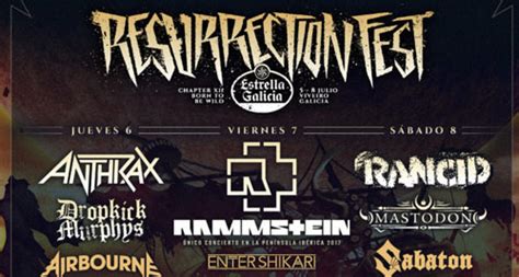 RESURRECTION FEST Distribución de bandas y escenarios por días