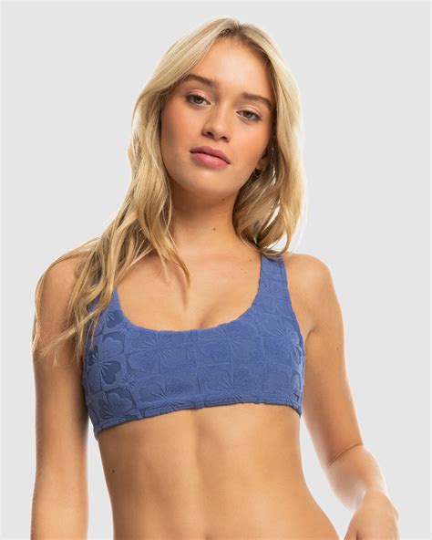 Roxy Womens Sun Click Bralette Bikini Top Marlin Surfstitch