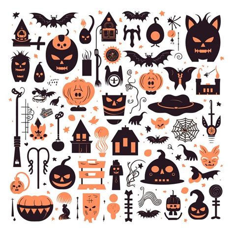 Premium Vector Collection Of Halloween Silhouettes