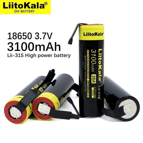 New Liitokala Lii 31s 18650 Battery 3 7V Li Ion 3100mA 35A Power