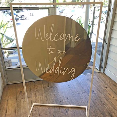 Gold Wedding Signage Plus Stand For Melbourne Wedding Hire Styled