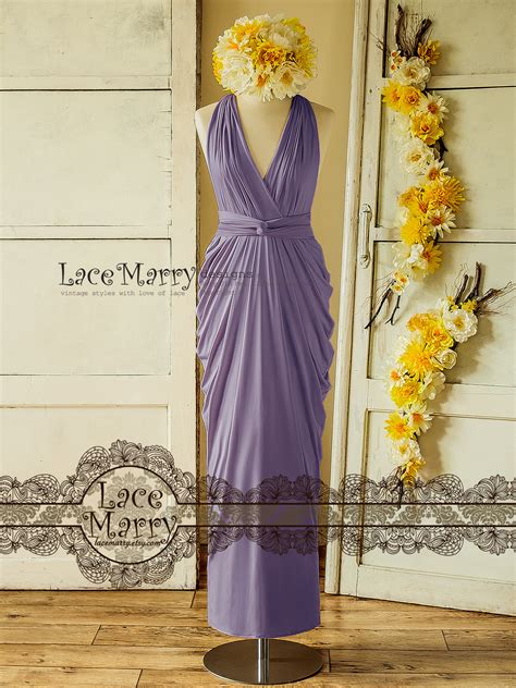 Purple Vintage Lace Bridesmaid Dresses