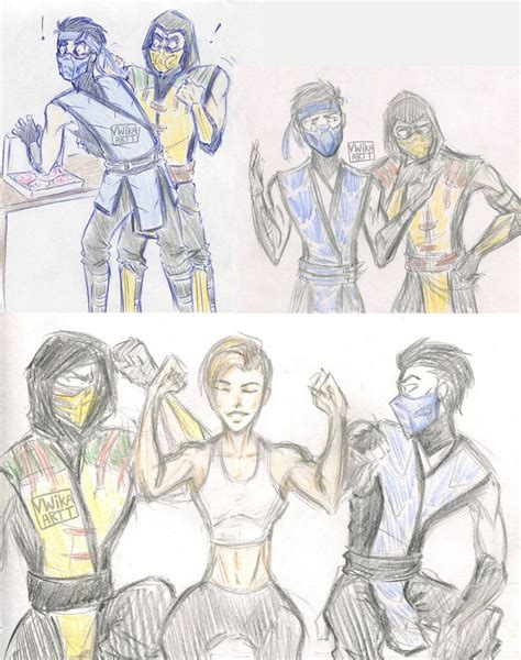 Sub Zero Scorpion And Cassie Cage By VWikaARTT On DeviantArt In 2022