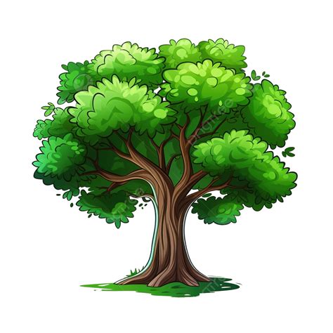 Cartoon Tree Green Tree Cartoon Tree Green Tree Tree PNG Transparent