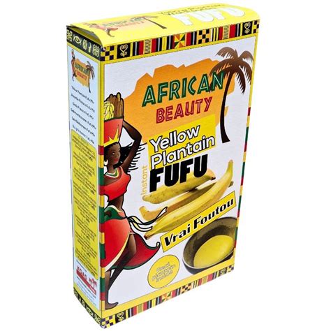 Foufou Plantain Jaune Vrai Foutou Fufu Plantain Yellow 681g