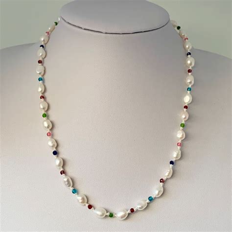 Freshwater Pearl And Jade Necklace Love Your Rocks