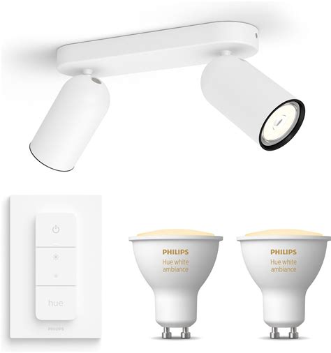 Philips MyLiving Pongee Opbouwspot Wit 2 Lichtpunten Spotjes Opbouw