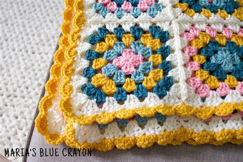 Crochet Granny Square Blanket Pattern Maria S Blue Crayon