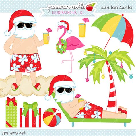 santa beach clipart png - Clipground