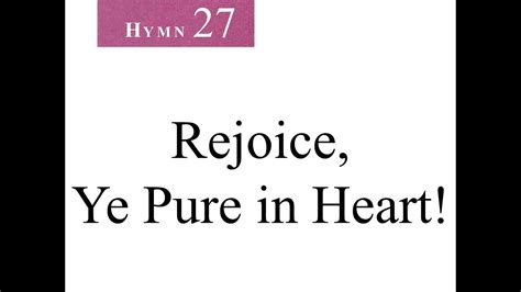 Rejoice Ye Pure In Heart Chords Chordify