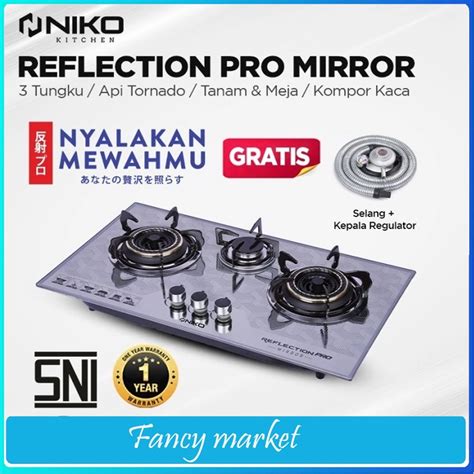 Jual Kompor Gas Kaca Tanam Niko Kaca Tungku Niko Mirror Reflection