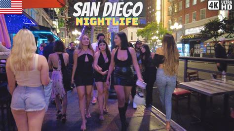 🇺🇸san Diego Nightlife Downtown California 2022 4k [virtual Tour] Youtube