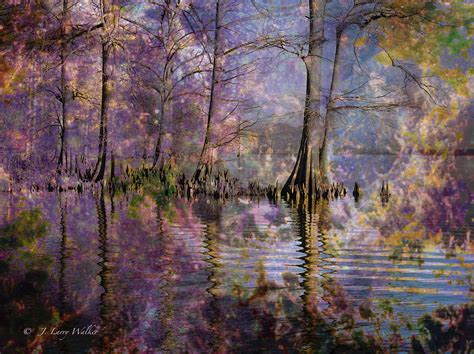 Surrealistic Morning Reflections Digital Art By J Larry Walker Fine