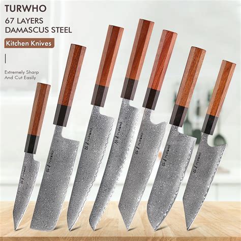 TURWHO Cuchillos De Chef De Cocina Japoneses Forjados A Mano Cuchillo