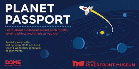 Dome Planetarium PLANETARIUM SHOWTIMES Planet Passport Series