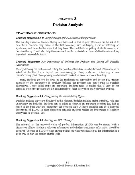 Solutions to All Exercises in ISM CH03 - Decision Analysis and