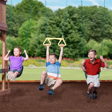 Caribbean Wooden Swing Set Playsets Backyard Discovery Wooden