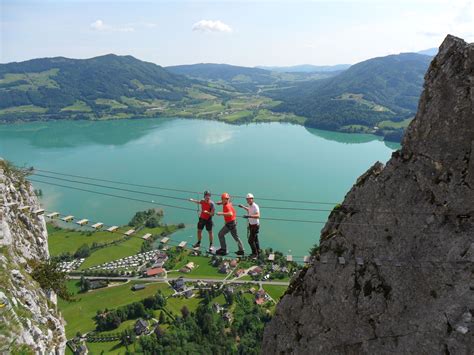 Der Drachenwand Klettersteig Am Mondsee In Ober Sterreich Ist F R Seine