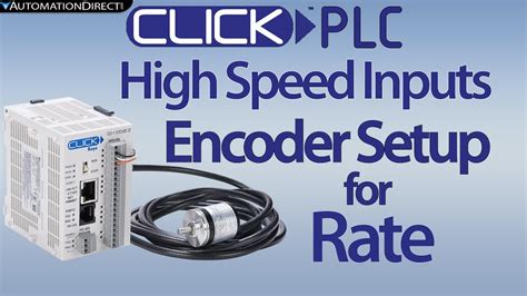 Click Plc High Speed Inputs Encoder Setup For Rate From