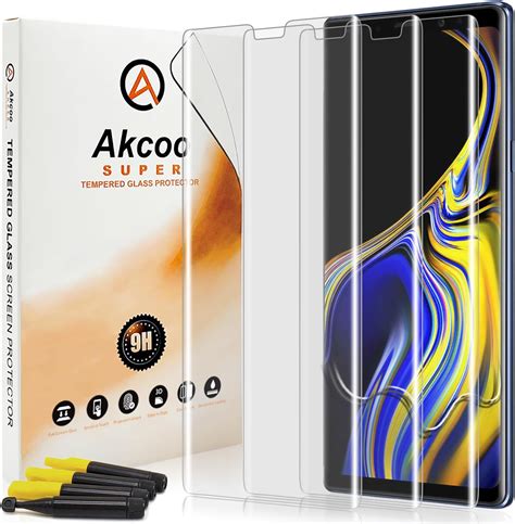 Akcoo [3 Pack Galaxy Note 9 Screen Protector Uv Tempered