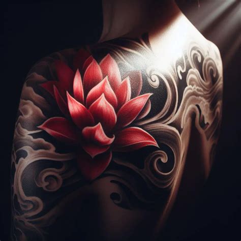 Red Lotus Tattoo: Igniting Passion and Spiritual Transformation - Your Own Tattoo Design: Custom ...