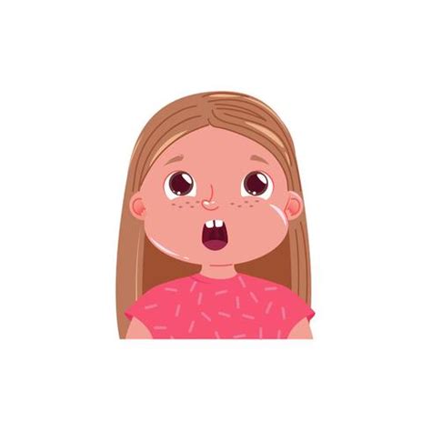 La niña linda se sorprende. Emociones sorprendidas niño. Ilustración ...