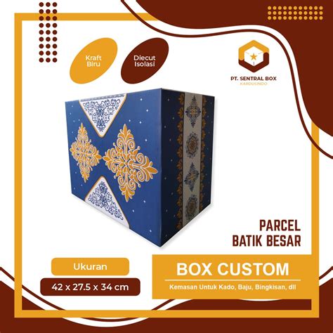 Jual Kardus Box Parcel Batik 42 X 28 X 35 Cm Batik Parcel Kotakkado