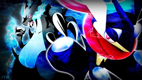 Greninja Vs Charizard Wallpaper By Jacktheknight On Deviantart