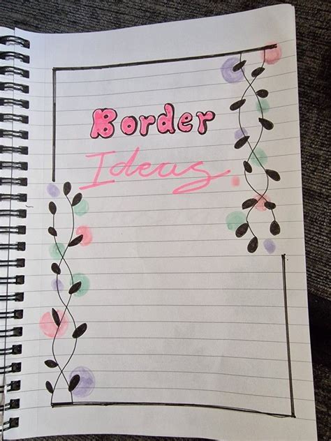 Border Design In Bond Paper Design Creative Book Cover Designs