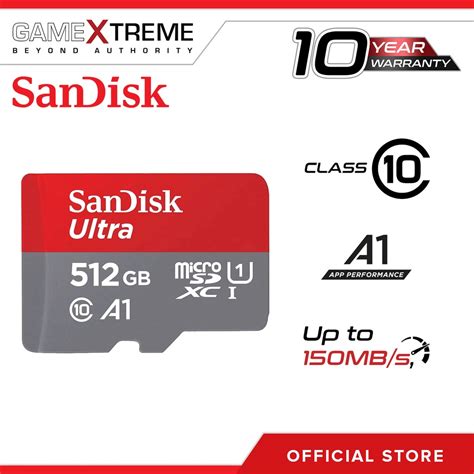 Sandisk Ultra A1 Series Micro Sdxc Sdsquac Up To 150mb S Class 10 U1 A1 Shopee Philippines