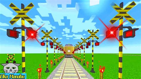 Train Railway Railroad Crossing Animation Minecraft