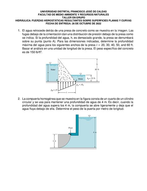 Hidraulica Ejercicio FHSS Py C UNIVERSIDAD DISTRITAL FRANCISCO JOSÉ