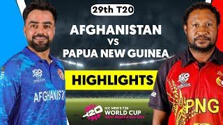 Afghanistan Vs Papua New Guinea T World Cup Highlights Afg Vs Png T