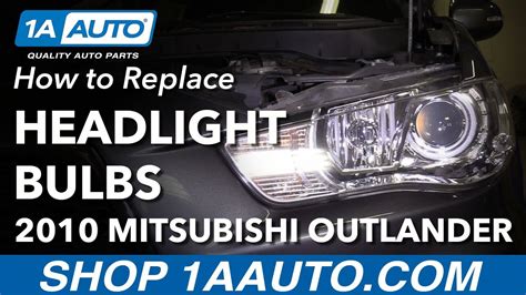 How To Replace Headlight Bulbs 07 13 Mitsubishi Outlander Youtube