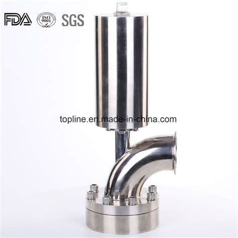 Sanitary Stainless Steel Pneumatic Tank Bottom Valve China Actuated