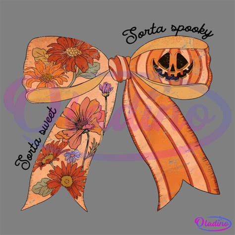 Sorta Sweet Sorta Spooky Coquette Bow Png Oladino