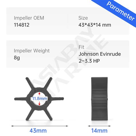 Water Pump Impeller For Johnson Evinrude Brp Outboard Motor