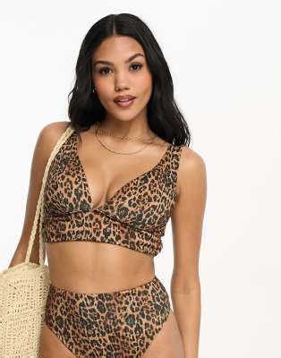 Asos Design Fuller Bust Mieszaj I Cz Marszczona G Ra Od Bikini Z