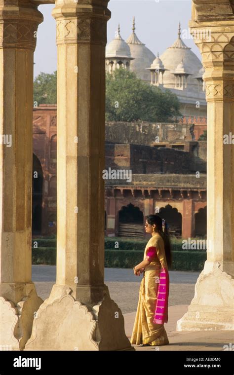 India Uttar Pradesh Agra Fort Diwan I Am Moti Masjid Stock Photo Alamy