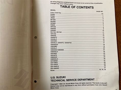 Vtg Suzuki Motorcycle Wiring Diagrams Manuals Lot 1978 1979 1981 1982