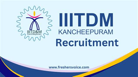 IIITDM Kancheepuram Recruitment 2025 JRF Project Associate I