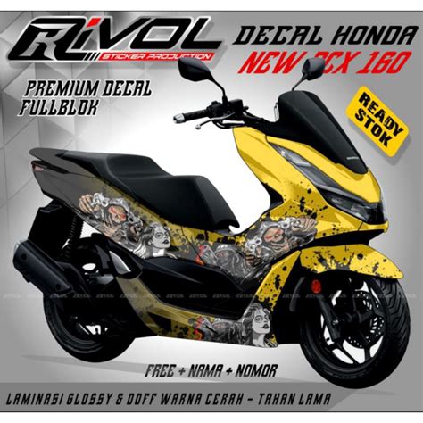 Jual Decal Stiker Variasi Honda Pcx 160 Full Body Striping Decal Motor