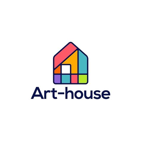 Premium Vector | Art gallery house logo art museum or artist school ...