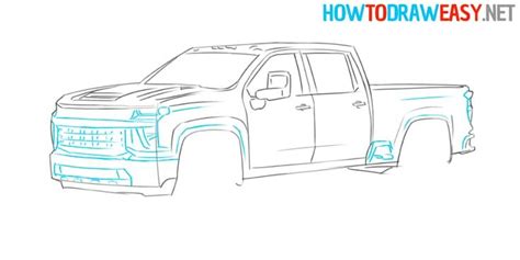 How To Draw A Chevy Truck Step By Step