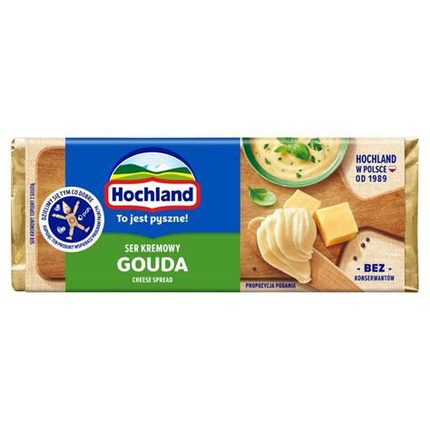 E Leclerc Rzeszów Hipermarket Nabiał Hochland Ser kremowy Gouda 90 g